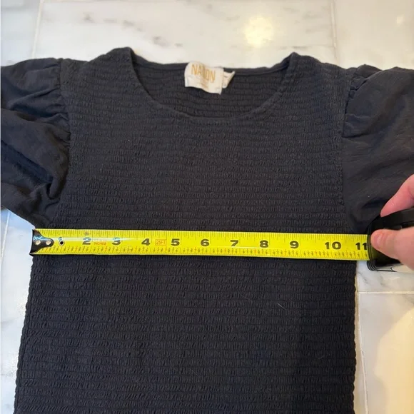 Nation ltd Los Angeles Bardot Tee In Jet Black - Picture 5 of 5